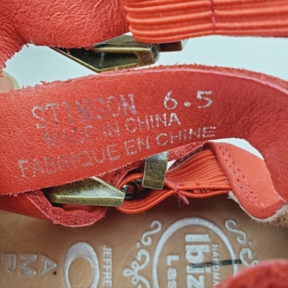 Jeffrey Campbell Red Strappy Sandals with Low Heel - Picture 10 of 12